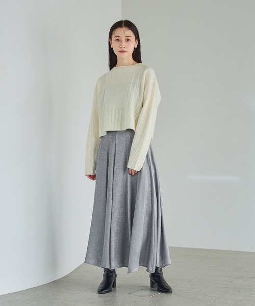 ハクプリントキリカエフレアスカート（スカート）｜A part by