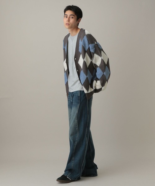 ALAND（エーランド）の「【UNISEX】ALAND／パイルジャガードカーディガン（カーディガン/ボレロ・レディース・ブラック/その他8/チャコール・FREE）」の11枚目の写真