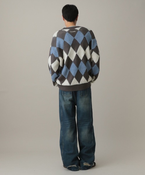 ALAND（エーランド）の「【UNISEX】ALAND／パイルジャガードカーディガン（カーディガン/ボレロ・レディース・ブラック/その他8/チャコール・FREE）」の12枚目の写真