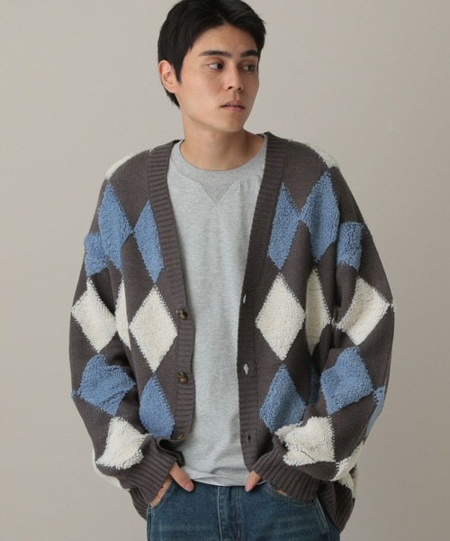 ALAND（エーランド）の「【UNISEX】ALAND／パイルジャガードカーディガン（カーディガン/ボレロ・レディース・ブラック/その他8/チャコール・FREE）」の13枚目の写真