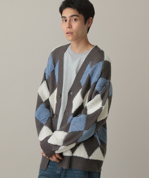 ALAND（エーランド）の「【UNISEX】ALAND／パイルジャガードカーディガン（カーディガン/ボレロ・レディース・ブラック/その他8/チャコール・FREE）」の14枚目の写真