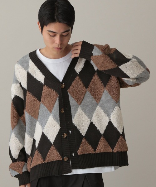 ALAND（エーランド）の「【UNISEX】ALAND／パイルジャガードカーディガン（カーディガン/ボレロ・レディース・ブラック/その他8/チャコール・FREE）」の18枚目の写真