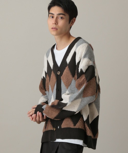 ALAND（エーランド）の「【UNISEX】ALAND／パイルジャガードカーディガン（カーディガン/ボレロ・レディース・ブラック/その他8/チャコール・FREE）」の19枚目の写真