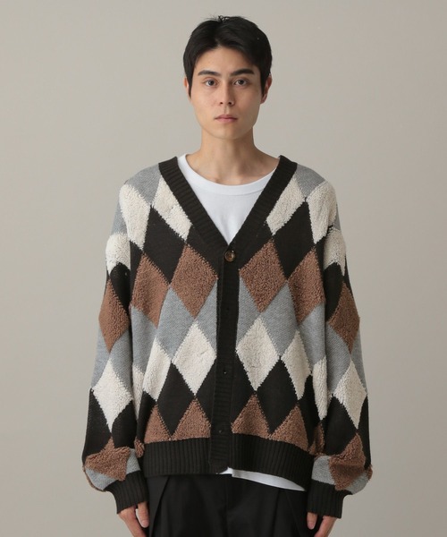 ALAND（エーランド）の「【UNISEX】ALAND／パイルジャガードカーディガン（カーディガン/ボレロ・レディース・ブラック/その他8/チャコール・FREE）」の20枚目の写真