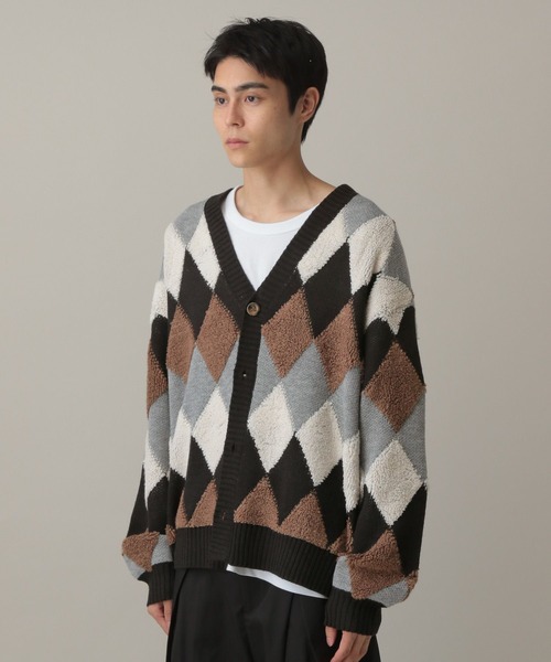 ALAND（エーランド）の「【UNISEX】ALAND／パイルジャガードカーディガン（カーディガン/ボレロ・レディース・ブラック/その他8/チャコール・FREE）」の21枚目の写真