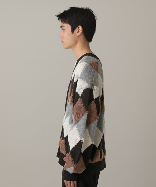 ALAND（エーランド）の「【UNISEX】ALAND／パイルジャガードカーディガン（カーディガン/ボレロ・レディース・ブラック/その他8/チャコール・FREE）」の22枚目の写真