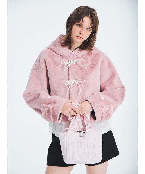 リボンショートダッフルコート（ダッフルコート）｜FURFUR（ファー