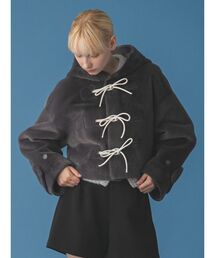 FURFUR(ファーファー)のリボンショートダッフルコート(ダッフルコート)