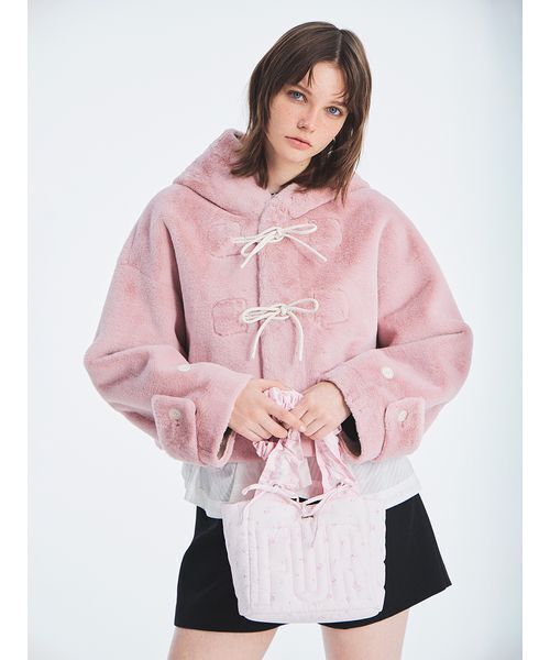 リボンショートダッフルコート（ダッフルコート）｜FURFUR（ファー