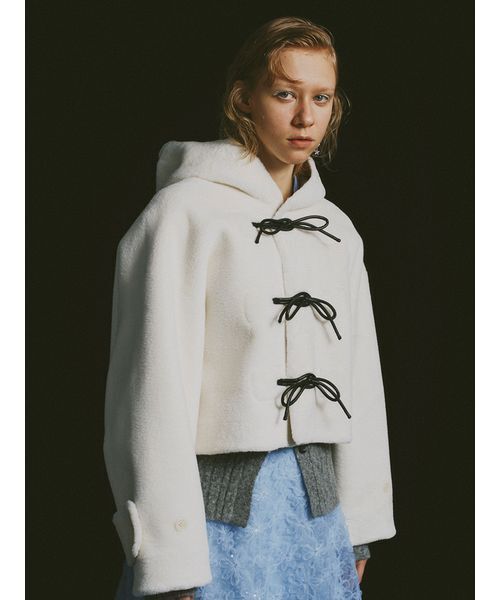 リボンショートダッフルコート（ダッフルコート）｜FURFUR（ファー