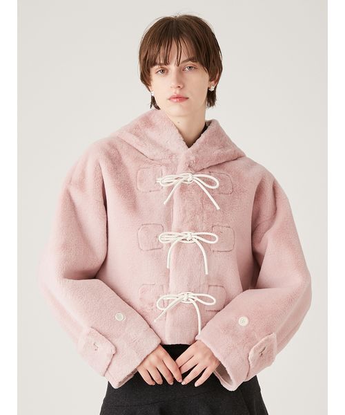 リボンショートダッフルコート（ダッフルコート）｜FURFUR（ファー