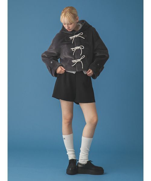 リボンショートダッフルコート（ダッフルコート）｜FURFUR（ファー