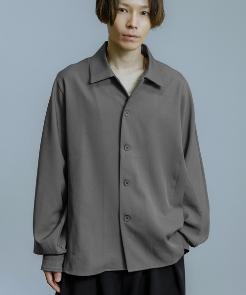 improves（インプローブス）の「ルーズシルエット 袖口配色 ドルマンシャツ（シャツ/ブラウス・メンズ・チャコール/ベージュ/ブラック・LARGE/MEDIUM）」の2枚目の写真