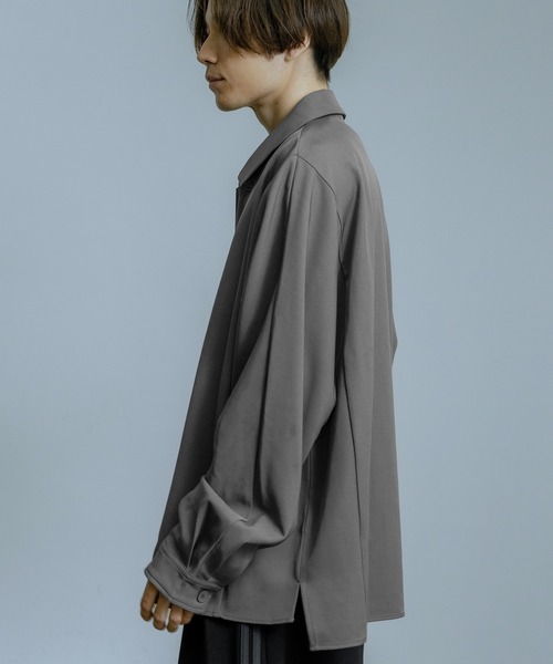 improves（インプローブス）の「ルーズシルエット 袖口配色 ドルマンシャツ（シャツ/ブラウス・メンズ・チャコール/ベージュ/ブラック・LARGE/MEDIUM）」の12枚目の写真