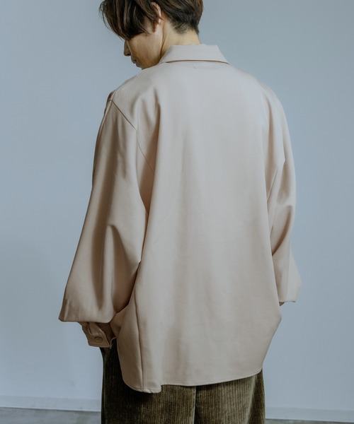 improves（インプローブス）の「ルーズシルエット 袖口配色 ドルマンシャツ（シャツ/ブラウス・メンズ・チャコール/ベージュ/ブラック・LARGE/MEDIUM）」の7枚目の写真