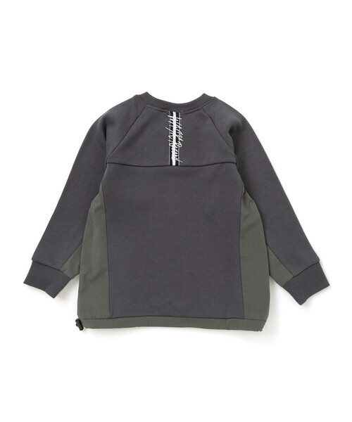 WASK（ワスク）の「ドロスト異素材トレーナー(100~160cm)（スウェット・キッズ・グレー/ベージュ・130cm/160cm/140cm/150cm）」の8枚目の写真