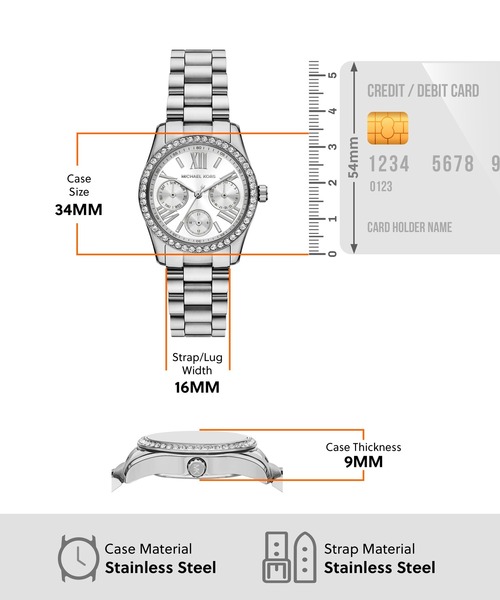 MICHAEL KORS(マイケルコース)の「マイケル・コース 腕時計 レディース アナログ ステンレス MK4979(アナログ腕時計・レディース・シルバー・FREE)」の5枚目の写真