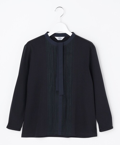 J.PRESS(ジェイプレス)の「レースコンビ ボウタイ カットソー(Tシャツ/カットソー・レディース・ネイビー系/ホワイト系・T15/T13)」の10枚目の写真