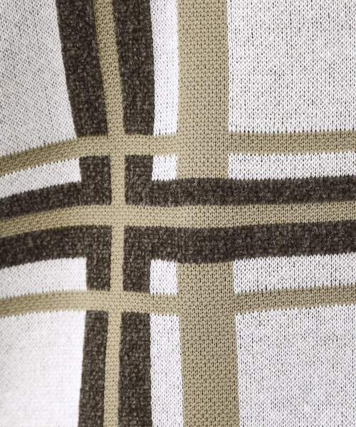 THE SHOP TK (ザ ショップ ティーケー )の「チェックジャカードニット【洗濯機OK】(ニット/セーター・メンズ・ベージュ/ブルーグリーン/オフホワイト・04/03/02)」の11枚目の写真