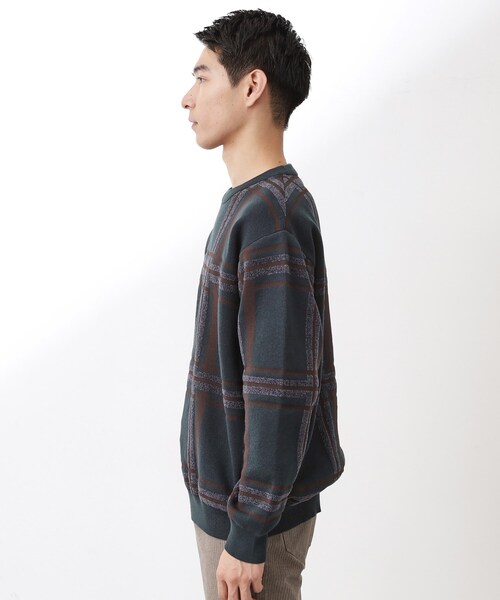 THE SHOP TK (ザ ショップ ティーケー )の「チェックジャカードニット【洗濯機OK】(ニット/セーター・メンズ・ベージュ/ブルーグリーン/オフホワイト・04/03/02)」の21枚目の写真