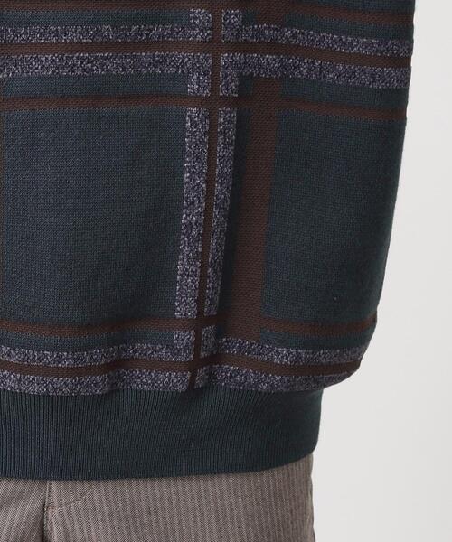 チェックジャカードニット【洗濯機OK】（ニット/セーター）｜THE SHOP