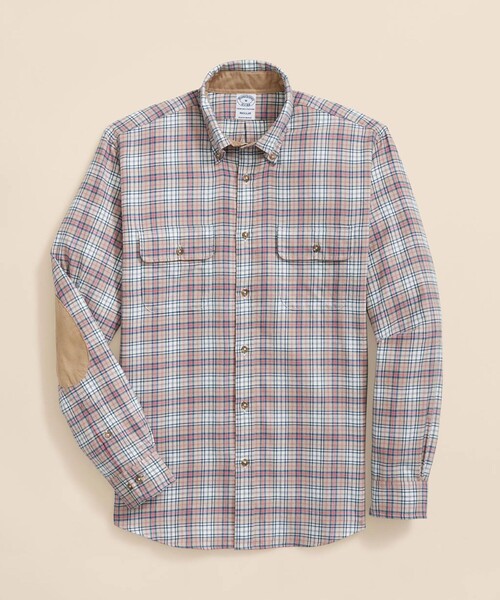 BROOKS BROTHERS(ブルックスブラザーズ)の「コットン/カシミヤ フランネル ダブルポケット カジュアルシャツ Regular Fit(シャツ/ブラウス・メンズ・グレー/ネイビー/ベージュ/アイボリー・SMALL/LARGE/X-LARGE/X-SMALL/MEDIUM)」の3枚目の写真