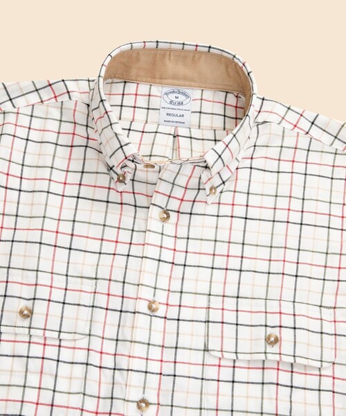 BROOKS BROTHERS(ブルックスブラザーズ)の「コットン/カシミヤ フランネル ダブルポケット カジュアルシャツ Regular Fit(シャツ/ブラウス・メンズ・グレー/ネイビー/ベージュ/アイボリー・SMALL/LARGE/X-LARGE/X-SMALL/MEDIUM)」の5枚目の写真
