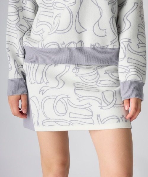 セール】【marie claire:マリ.クレール】レディースリボンロゴニット