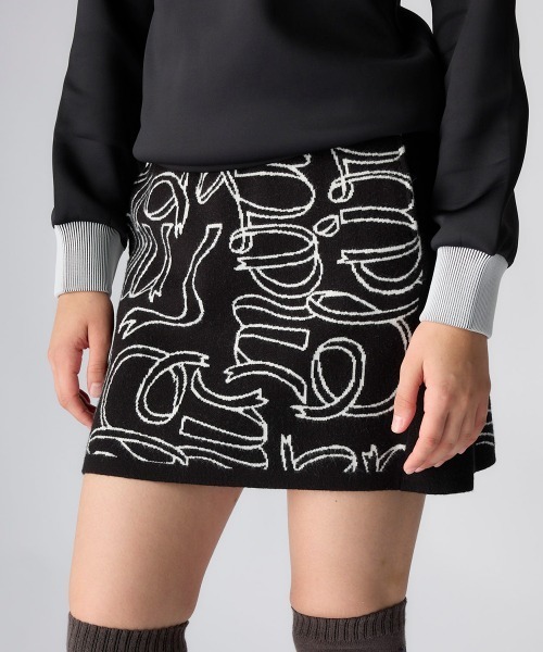 セール】【marie claire:マリ.クレール】レディースリボンロゴニット