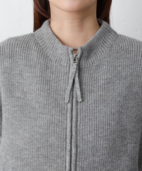 COLONY 2139（コロニートゥーワンスリーナイン）の「片畦ジップアップベスト（ベスト・レディース・ブラック/バーガンディー/グレー・FREE）」の22枚目の写真