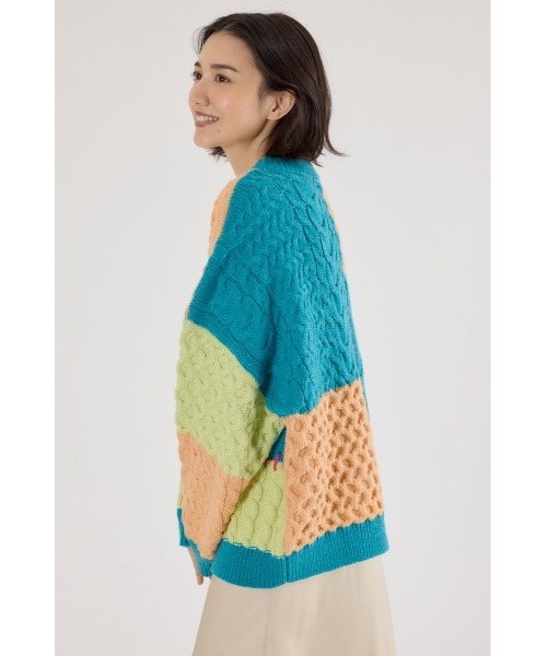 RODEO CROWNS WIDE BOWL（ロデオクラウンズワイドボウル）の「カスタムケーブルニット（ニット/セーター・レディース・ブルー系その他/ピンク系その他/ホワイト系その他・FREE）」の6枚目の写真