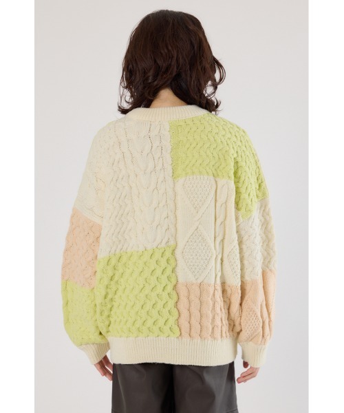 RODEO CROWNS WIDE BOWL（ロデオクラウンズワイドボウル）の「カスタムケーブルニット（ニット/セーター・レディース・ブルー系その他/ピンク系その他/ホワイト系その他・FREE）」の18枚目の写真