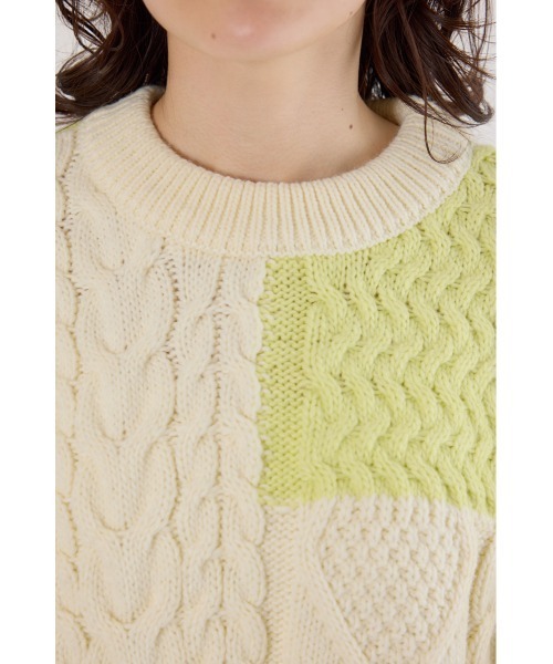 RODEO CROWNS WIDE BOWL（ロデオクラウンズワイドボウル）の「カスタムケーブルニット（ニット/セーター・レディース・ブルー系その他/ピンク系その他/ホワイト系その他・FREE）」の19枚目の写真