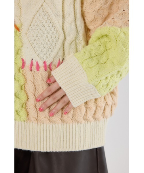 RODEO CROWNS WIDE BOWL（ロデオクラウンズワイドボウル）の「カスタムケーブルニット（ニット/セーター・レディース・ブルー系その他/ピンク系その他/ホワイト系その他・FREE）」の20枚目の写真