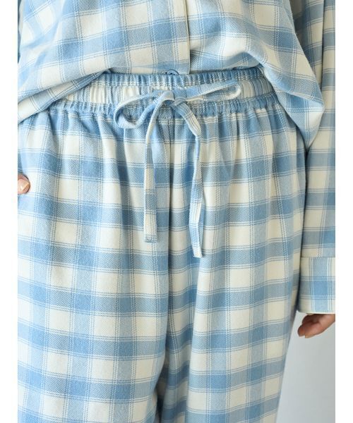 プレッピーネルチェックロングパンツ（ルームウェア/パジャマ