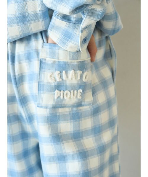 プレッピーネルチェックロングパンツ（ルームウェア/パジャマ