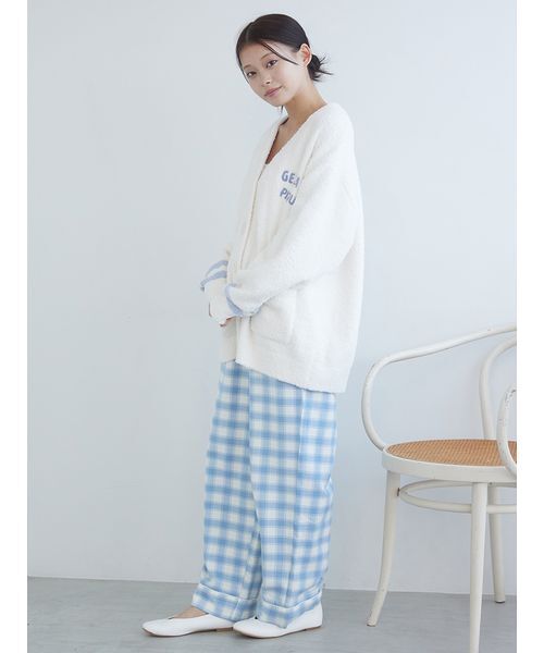 プレッピーネルチェックロングパンツ（ルームウェア/パジャマ