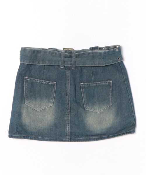 VIBGYOR Women（ヴィブジョー　ウィメン）の「【Mayree】デニム ミニスカート ベルトセット（デニムスカート・レディース・ブルー/ブラック・LARGE/MEDIUM）」の3枚目の写真