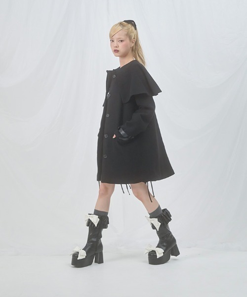 FickleBebe(フィクルベベ)の「フリルリボンショートブーツ(ブーツ・レディース・その他1/ブラック・SMALL/MEDIUM/LARGE)」の9枚目の写真