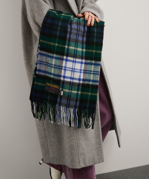 TWEED MILL（ツイードミル）の「【TWEEDMILL/ツイードミル】大判ストール（ストール/ショール・レディース・チャコールグレー/グレー/オフホワイト/ブラック系その他3/グレー系その他/ブルー系その他6/ベージュ系その他/グリーン系その他・FREE）」の7枚目の写真