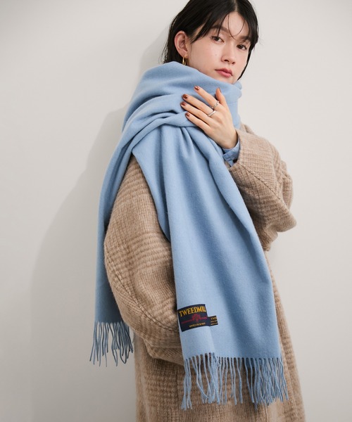 TWEED MILL（ツイードミル）の「【TWEEDMILL/ツイードミル】大判ストール（ストール/ショール・レディース・チャコールグレー/グレー/オフホワイト/ブラック系その他3/グレー系その他/ブルー系その他6/ベージュ系その他/グリーン系その他・FREE）」の8枚目の写真