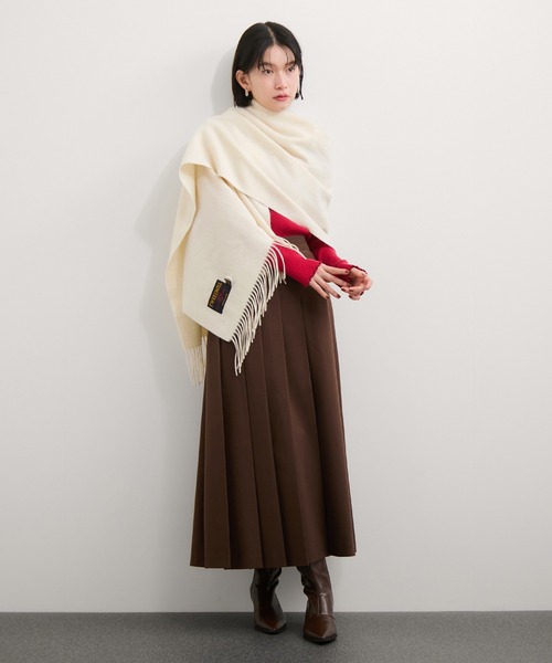 TWEED MILL（ツイードミル）の「【TWEEDMILL/ツイードミル】大判ストール（ストール/ショール・レディース・チャコールグレー/グレー/オフホワイト/ブラック系その他3/グレー系その他/ブルー系その他6/ベージュ系その他/グリーン系その他・FREE）」の15枚目の写真