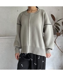 amini（アミニ）の「バイカラーコクーンニットプルオーバー（ニット/セーター）」