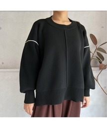 amini（アミニ）の「バイカラーコクーンニットプルオーバー（ニット/セーター）」