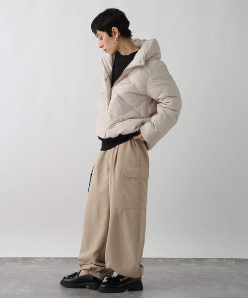 studio CLIP（スタディオクリップ）の「《ウタオ》ストレッチピュアダウン（ダウンジャケット/コート・レディース・シルバーグレー/ブラック/カーキ・FREE）」の8枚目の写真