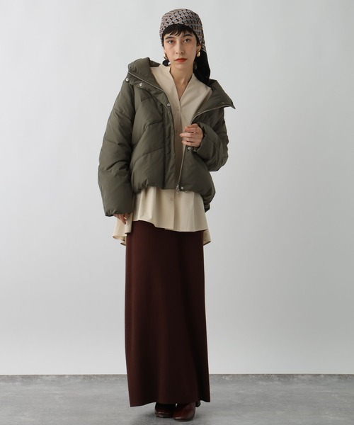 studio CLIP（スタディオクリップ）の「《ウタオ》ストレッチピュアダウン（ダウンジャケット/コート・レディース・シルバーグレー/ブラック/カーキ・FREE）」の20枚目の写真