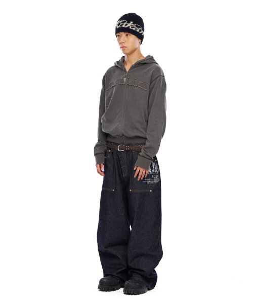 AAKAM（アーカム）の「Logo Patch Zip-Up Hoodie (Black)（パーカー・レディース・その他・1/2）」の7枚目の写真