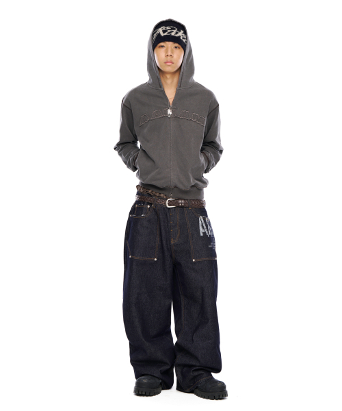 AAKAM（アーカム）の「Logo Patch Zip-Up Hoodie (Black)（パーカー・レディース・その他・1/2）」の8枚目の写真