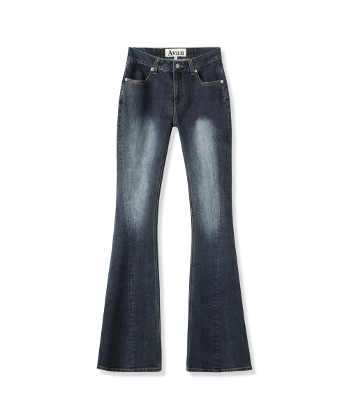 AVANDRESS（アバンドレス ）の「Shadow Line Bootscut Pants BLACK（デニムパンツ・レディース・ブラック・SMALL/MEDIUM/LARGE）」の5枚目の写真