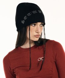 SETUP EXE ビーニーブラック SETUP-EXE☆韓国☆日本未入荷☆ Crystal cubic logo Beanie 3色 (SETUP